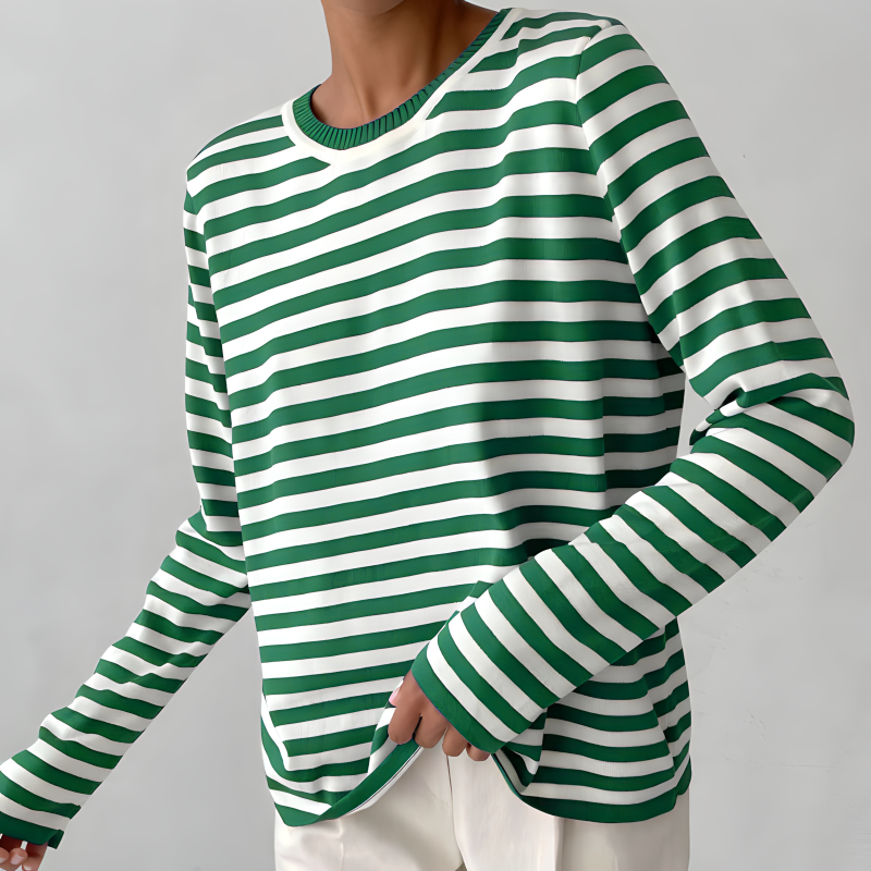 Séraphine™ | Elin – Women's Striped Sweatshirt