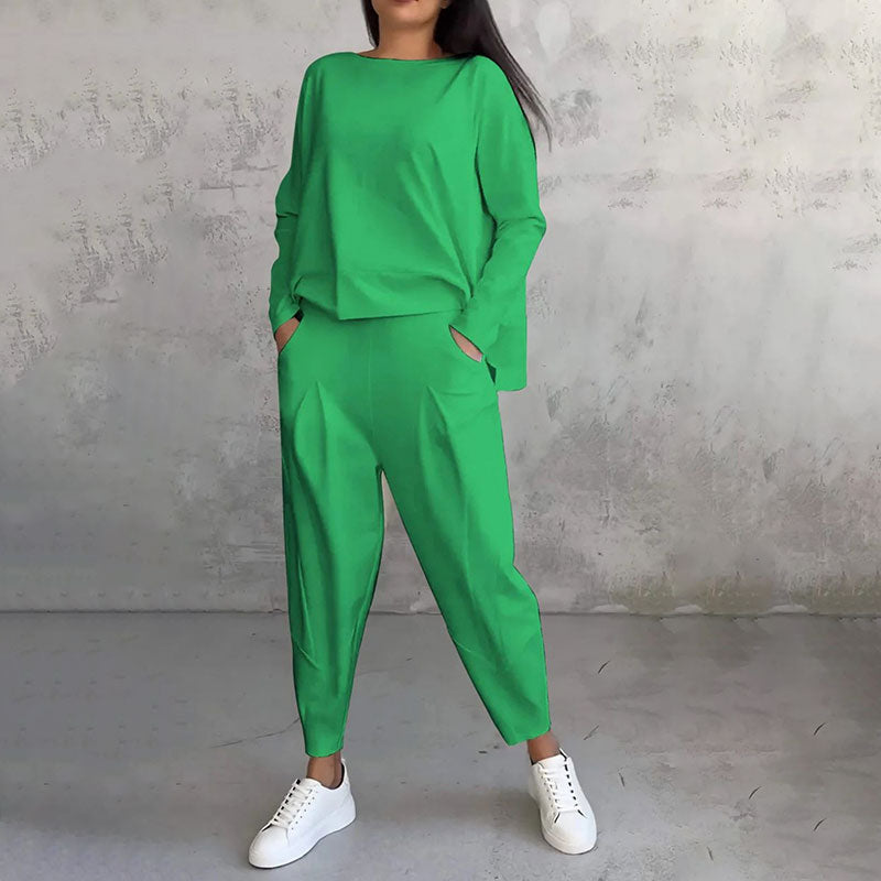 Séraphine™ | Ensemble deux-pièces avec haut à manches longues et pantalon ample