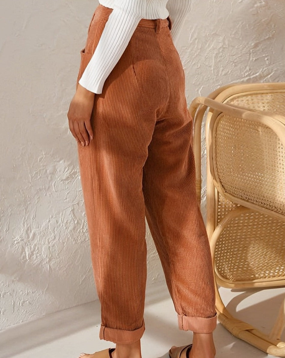 Séraphine™ | VelvetEase – Pantalon en Velours Côtelé