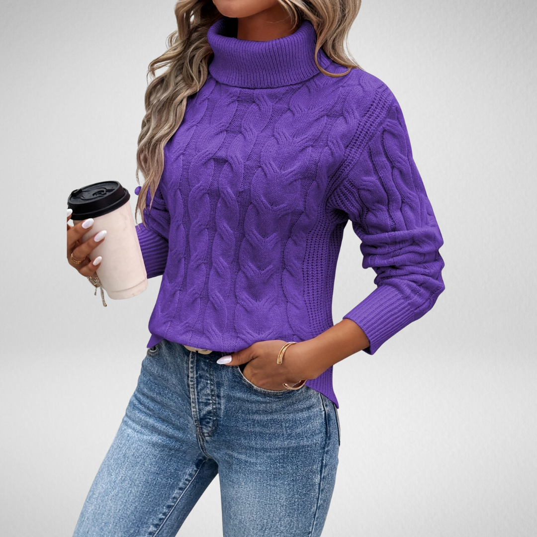 Séraphine™ | Ariane | Pull Col Roulé Torsadé