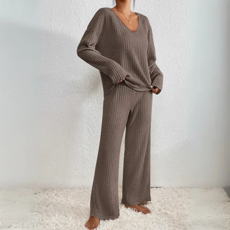 Séraphine™ | Ensemble Loungewear Femme en Tricot Côtelé
