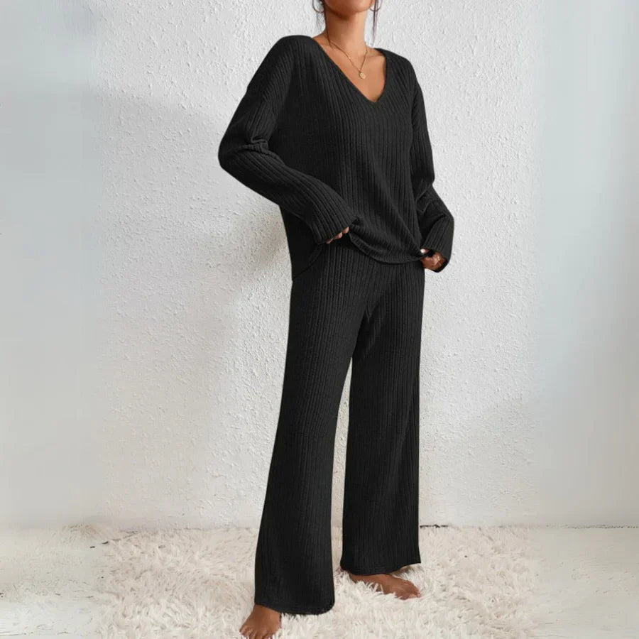 Séraphine™ | Ensemble Loungewear Femme en Tricot Côtelé