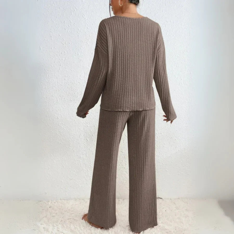 Séraphine™ | Ensemble Loungewear Femme en Tricot Côtelé