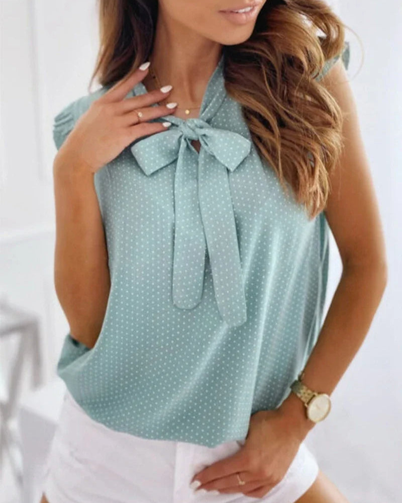 Séraphine™ | Blouse avec Détail Nœud pour Femmes