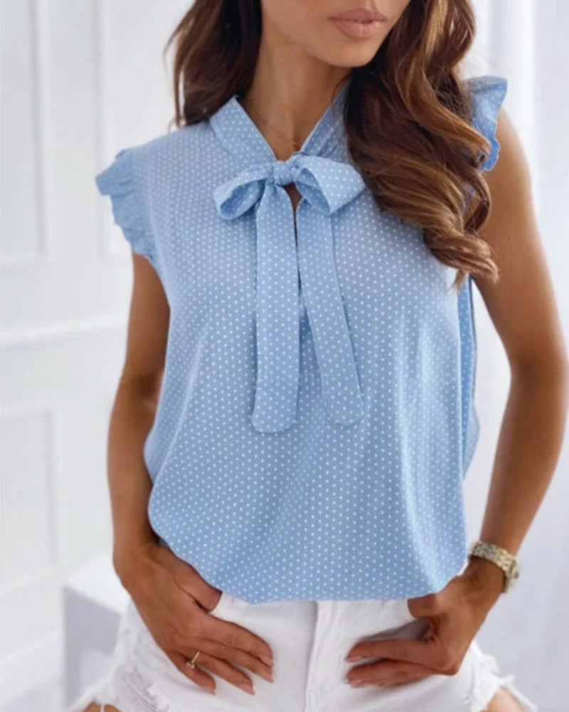 Séraphine™ | Blouse avec Détail Nœud pour Femmes