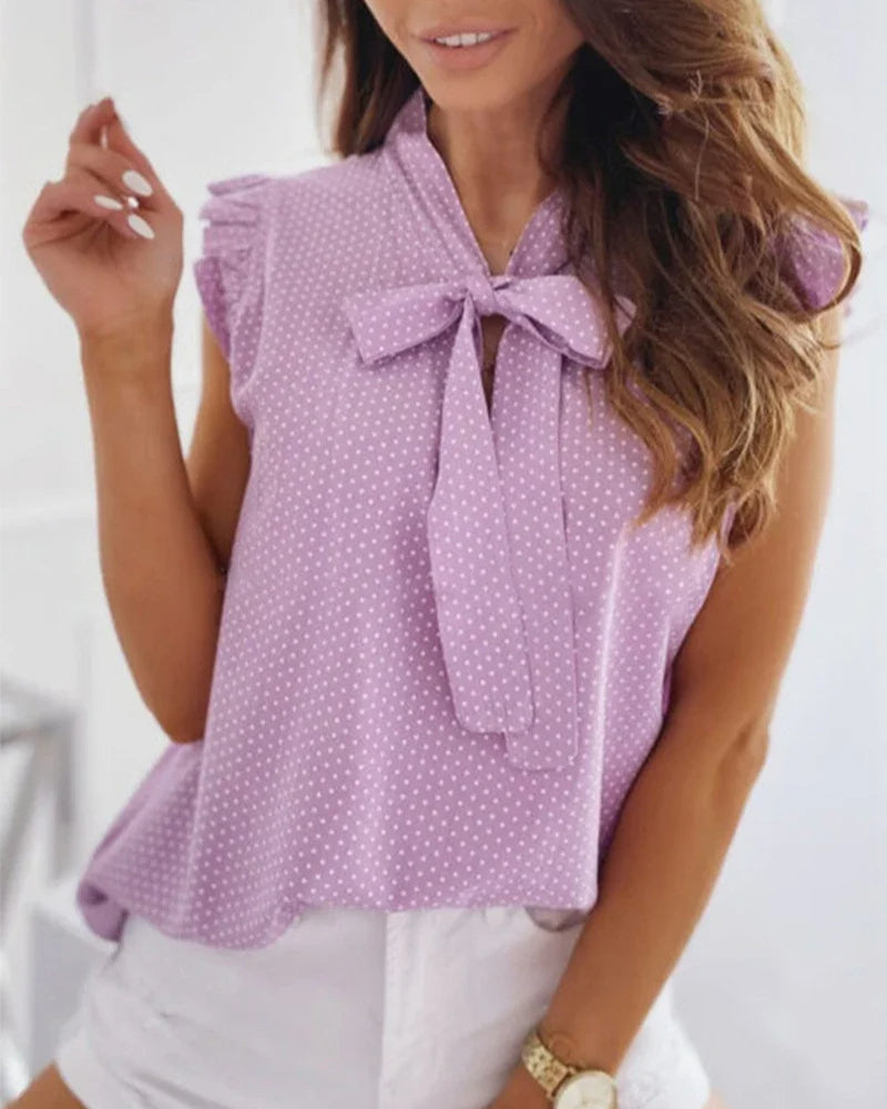Séraphine™ | Blouse avec Détail Nœud pour Femmes