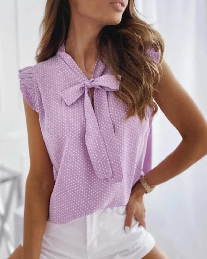 Séraphine™ | Blouse avec Détail Nœud pour Femmes