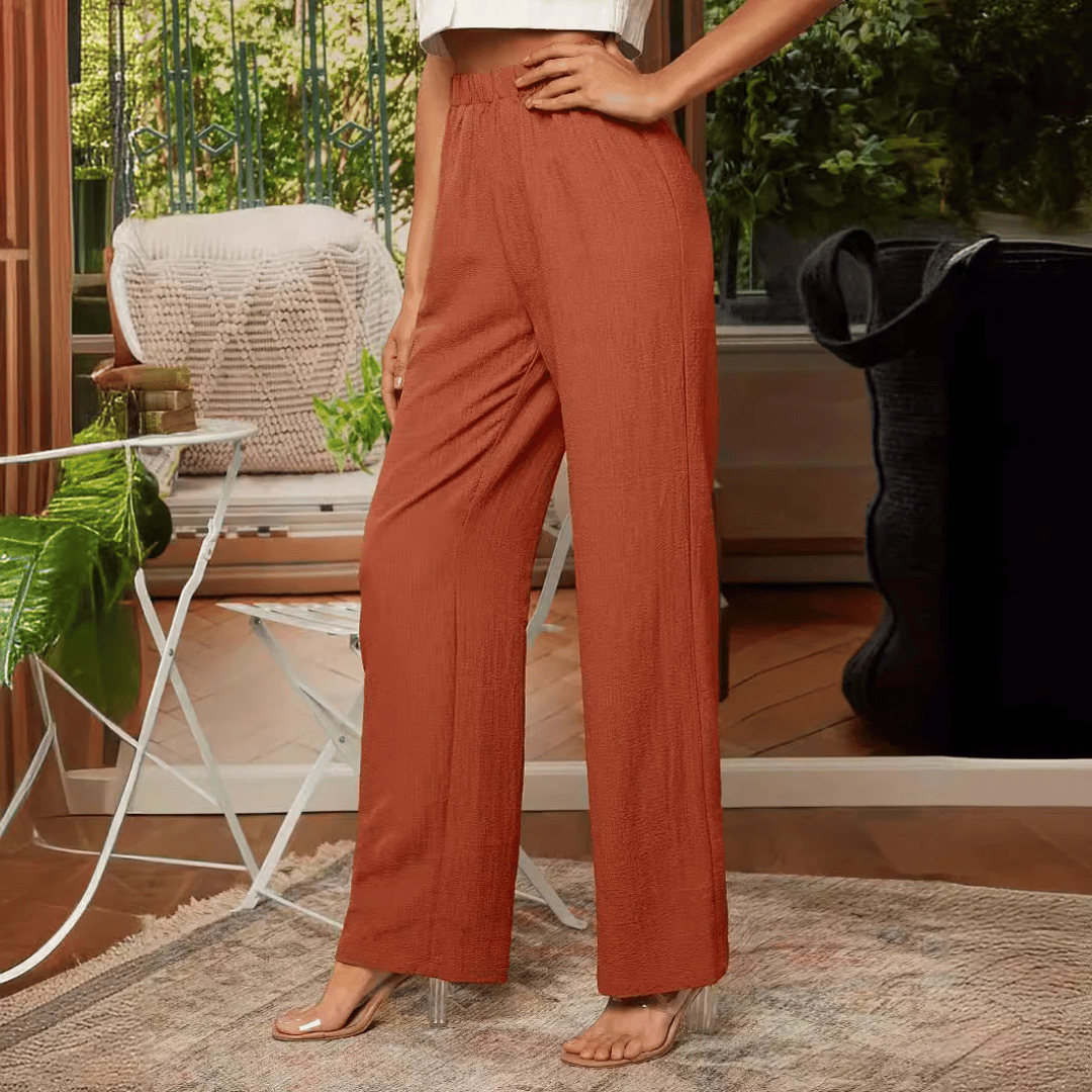 Séraphine™ | Pantalon Droit Élastique