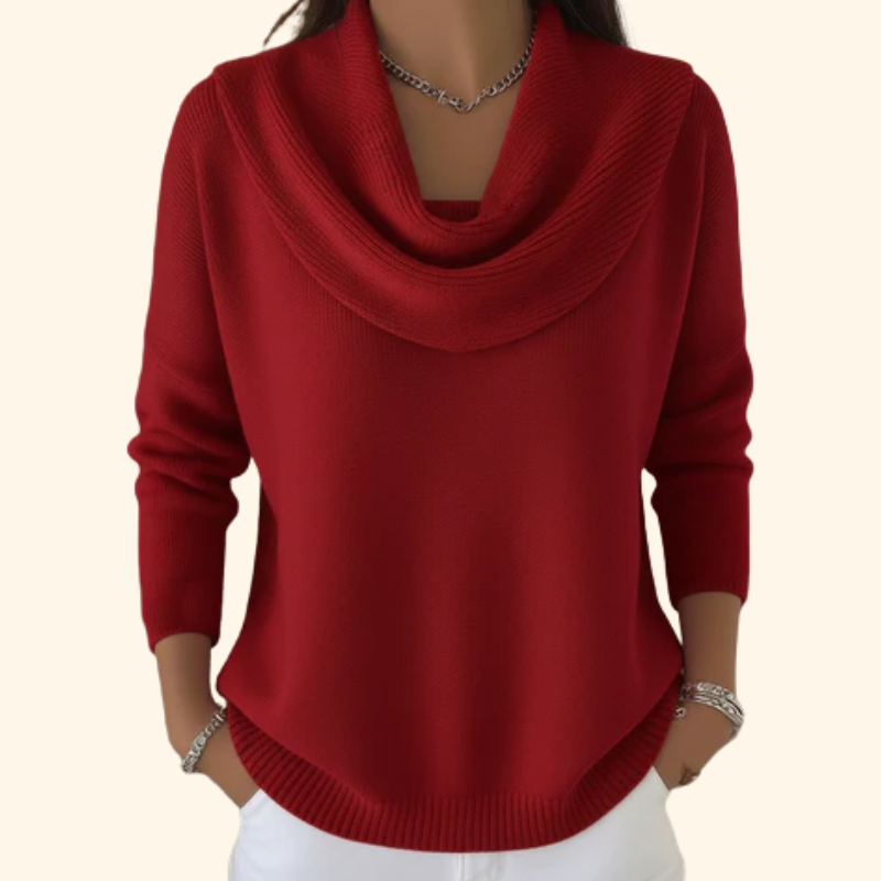 Séraphine™ | Marielle | Pull Col Drapé Élégant