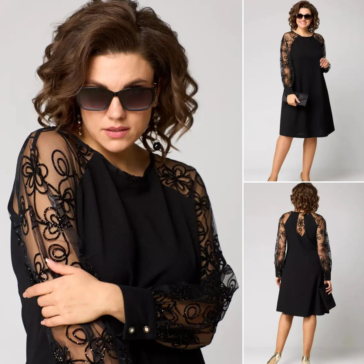 Seraphine™ | Robe Élégante à Manches Dentelle