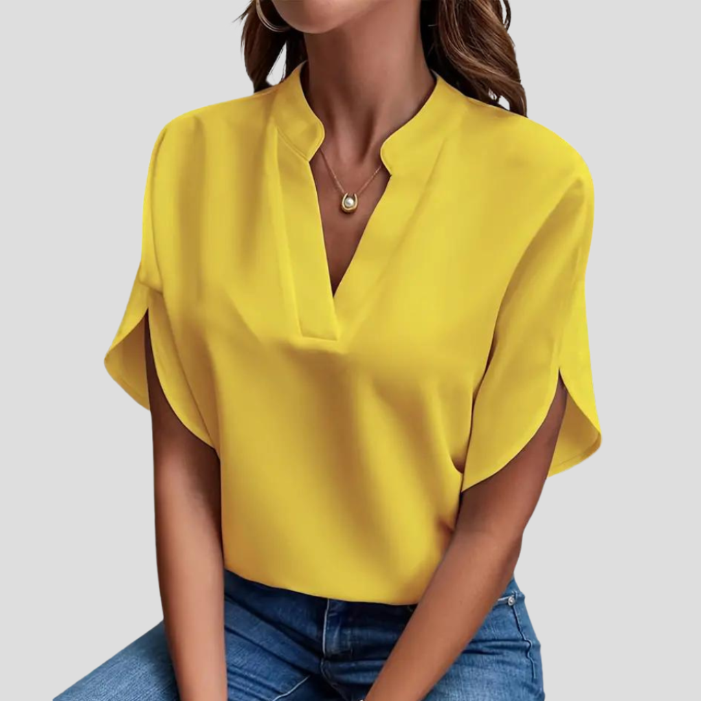 Séraphine™ | Blouse à manches courtes en tissu léger et respirant