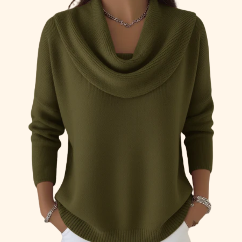 Séraphine™ | Marielle | Pull Col Drapé Élégant