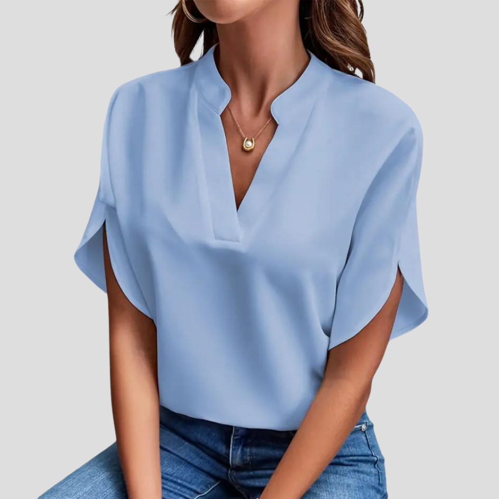Séraphine™ | Blouse à manches courtes en tissu léger et respirant