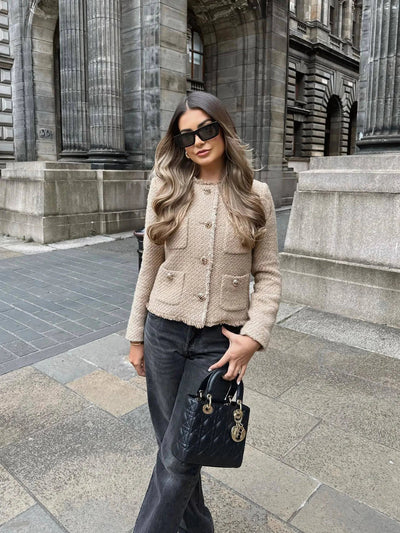 Séraphine™ | Veste en Tweed de Luxe avec Boutons pour Femmes