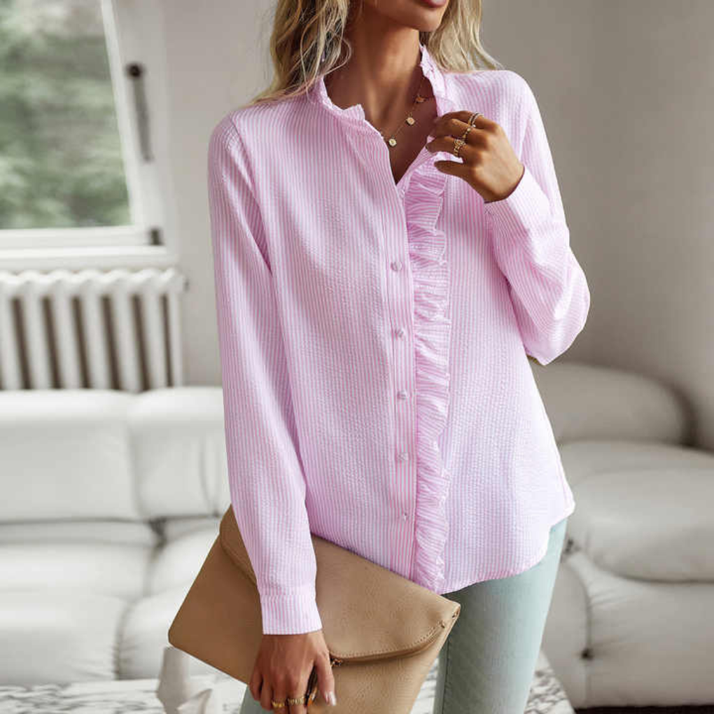 Séraphine™ | Élégante Blouse à Manches Longues