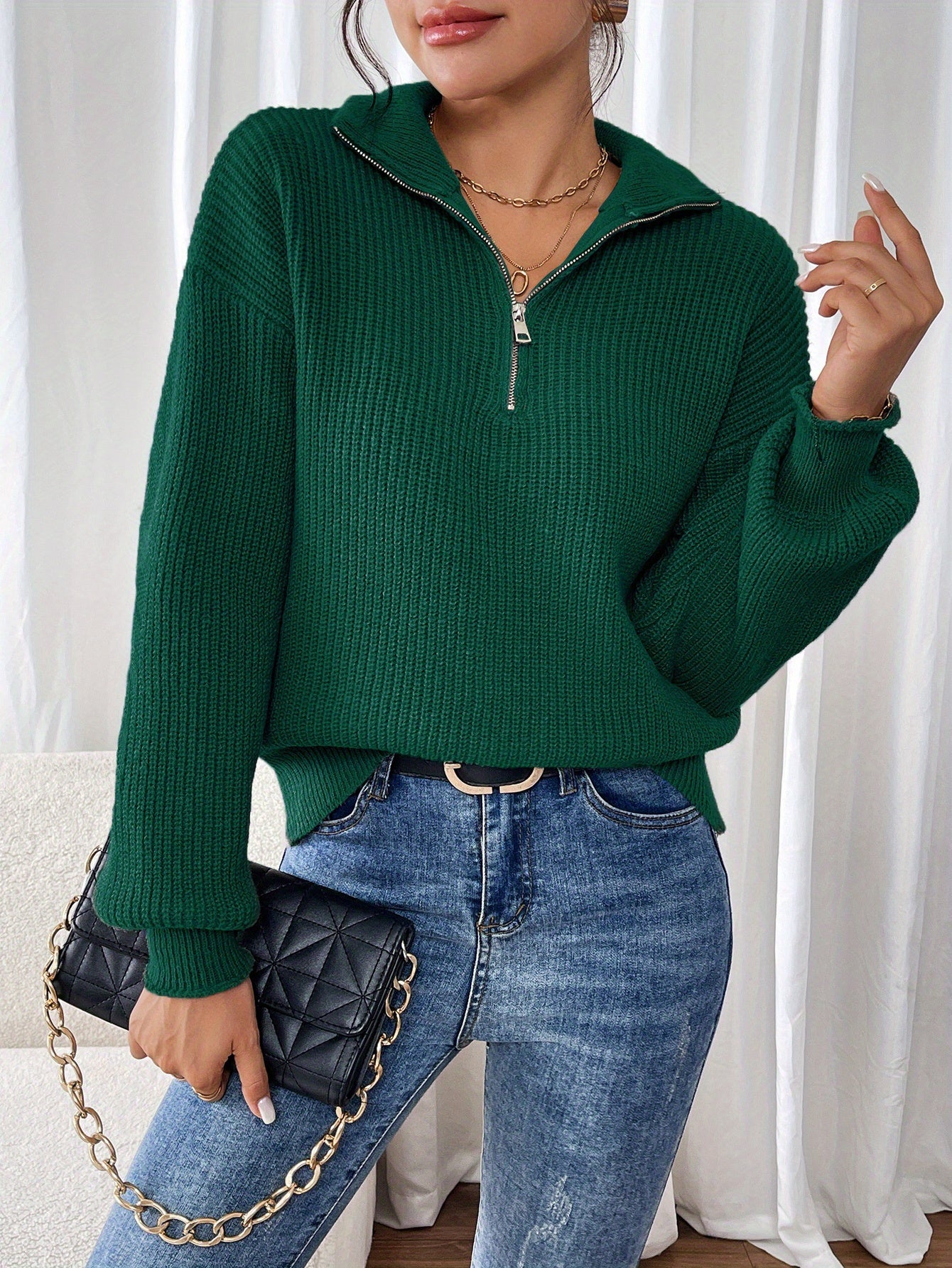 Séraphine | Pull zippé élégant