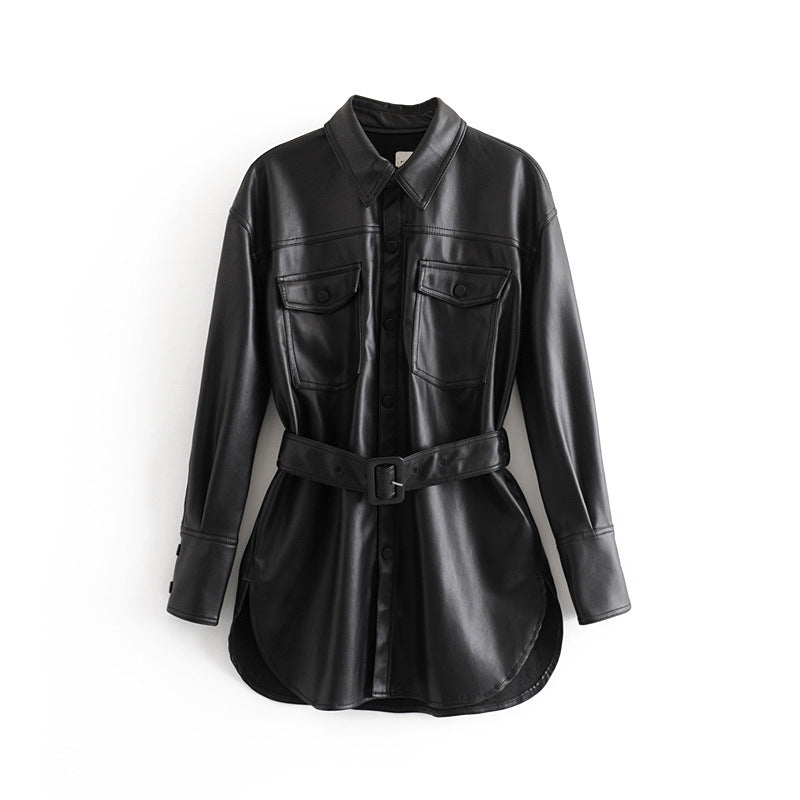 Séraphine™ | Manteau Trench en Cuir pour Femmes - Isabella
