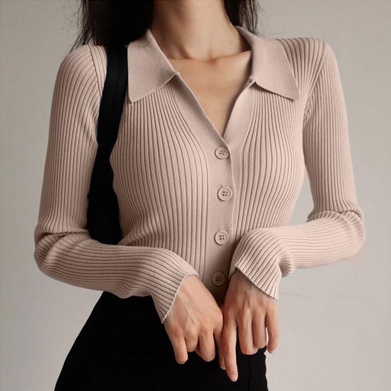 Séraphine™ Polo Élégant à Manches Longues avec Boutons pour Femmes - Martens