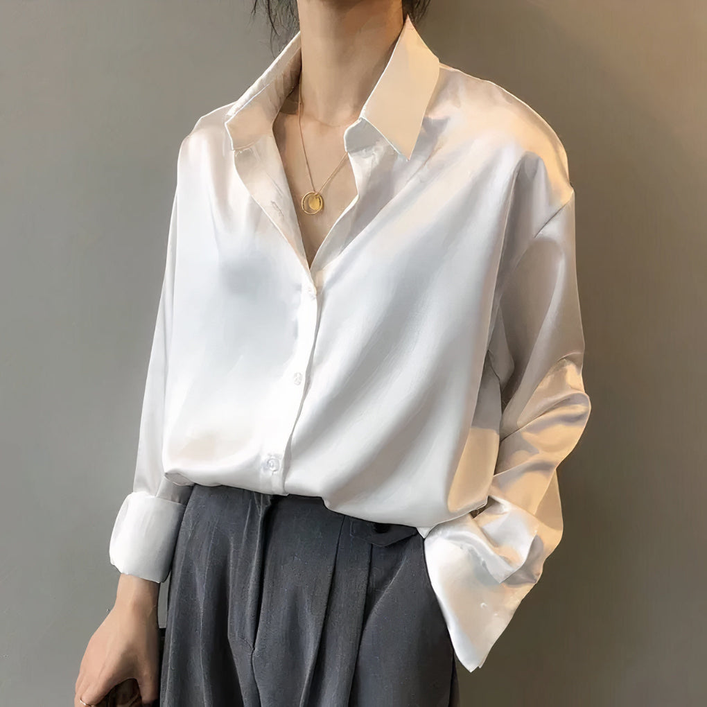Séraphine™ | Élégante Blouse en Satin