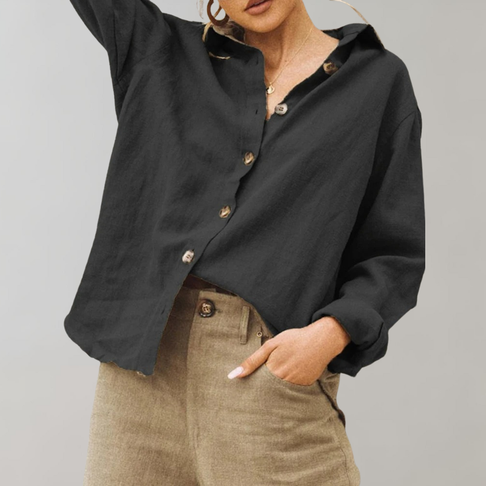 Séraphine™ | ELLA – Blouse Vintage en Lin pour Femmes