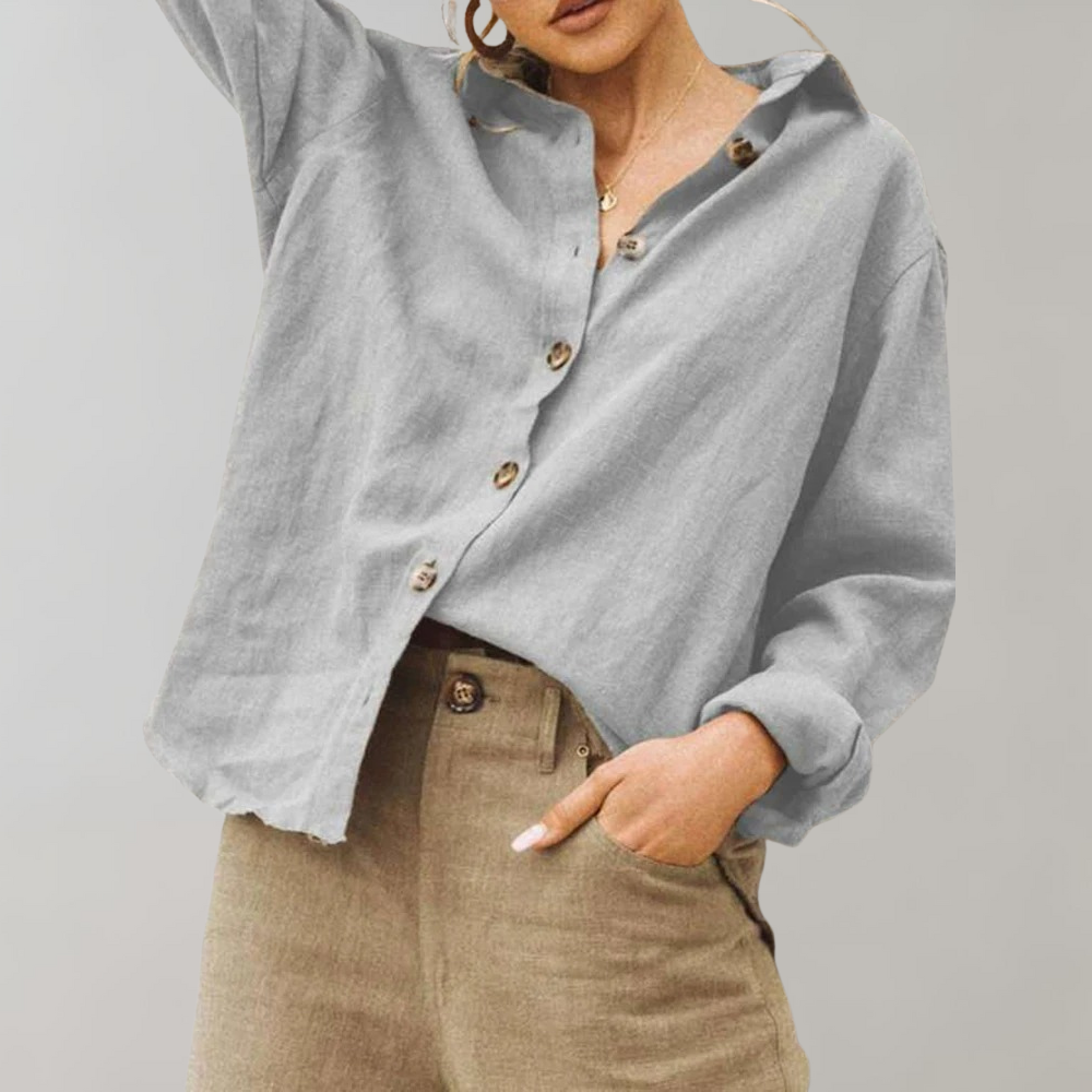 Séraphine™ | ELLA – Blouse Vintage en Lin pour Femmes