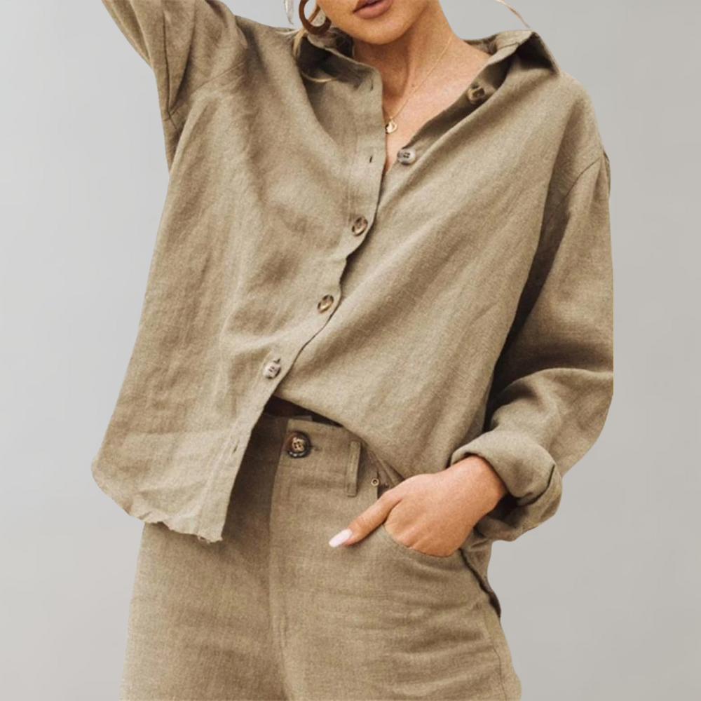 Séraphine™ | ELLA – Blouse Vintage en Lin pour Femmes