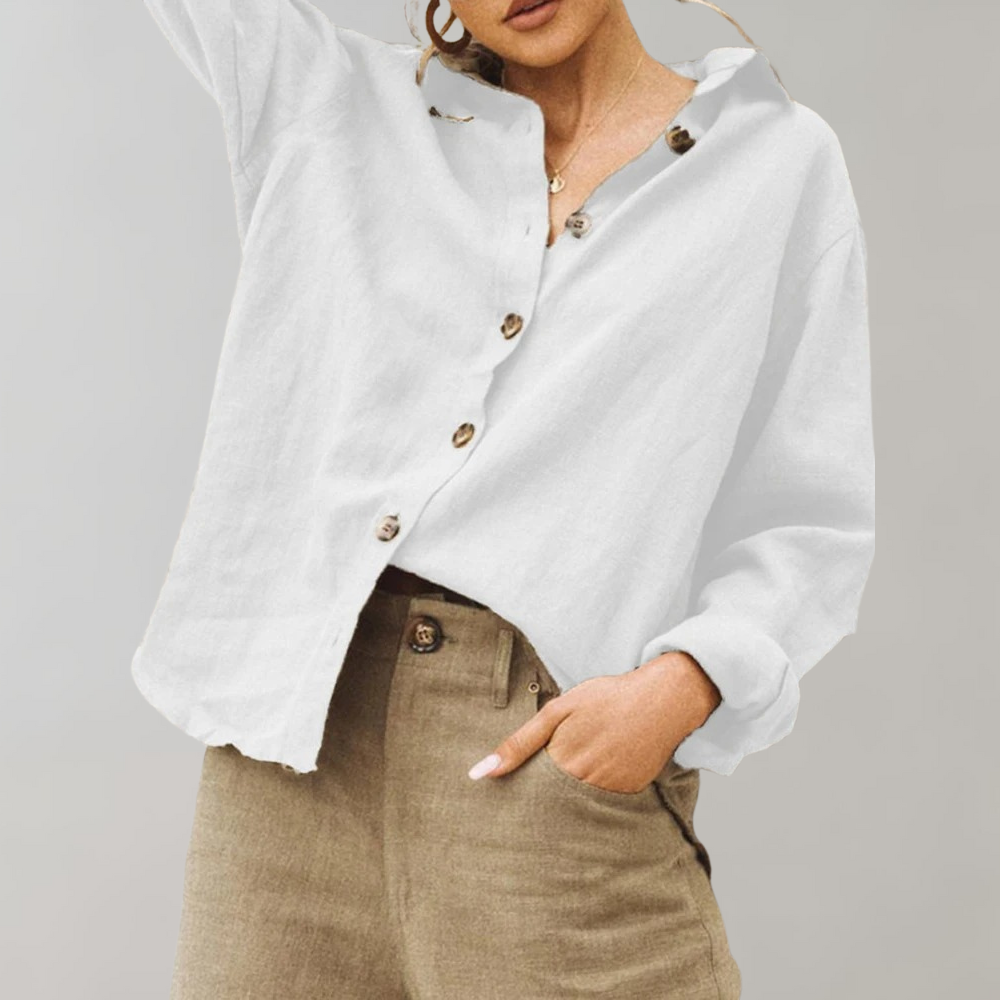 Séraphine™ | ELLA – Blouse Vintage en Lin pour Femmes