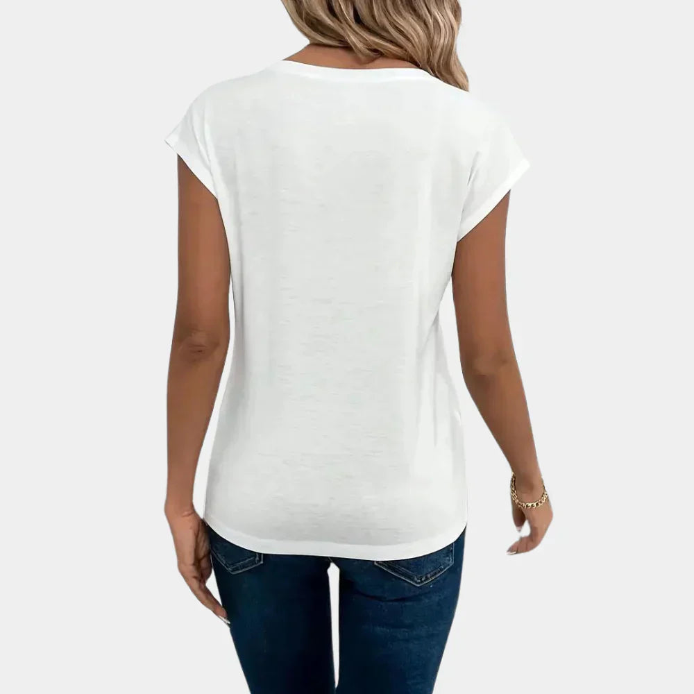 Séraphine™ | Elyra – Haut décontracté pour femmes avec décolleté en V