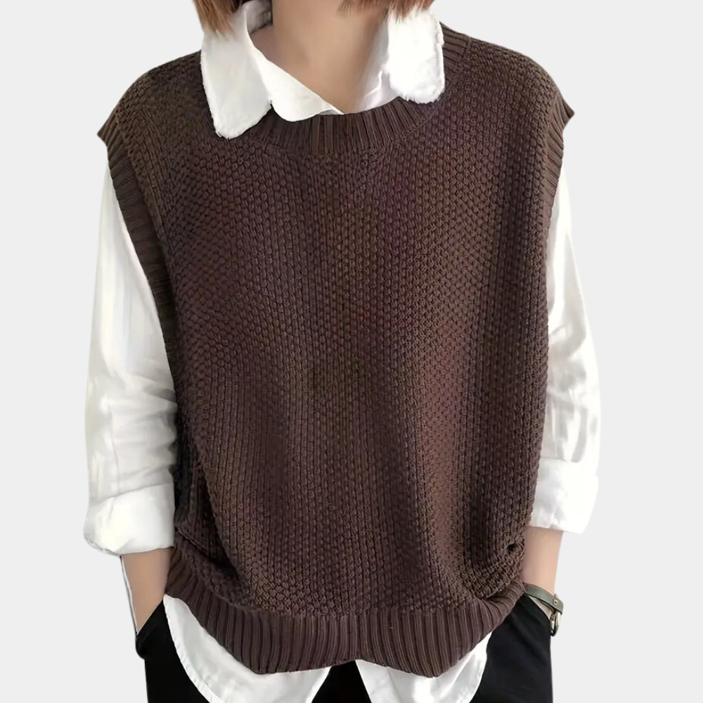 Séraphine™ | Pull sans manches en tricot féminin