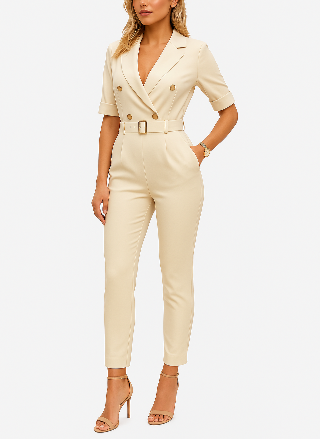 Séraphine™ | Eleganza – Combinaison avec Ceinture pour Femmes