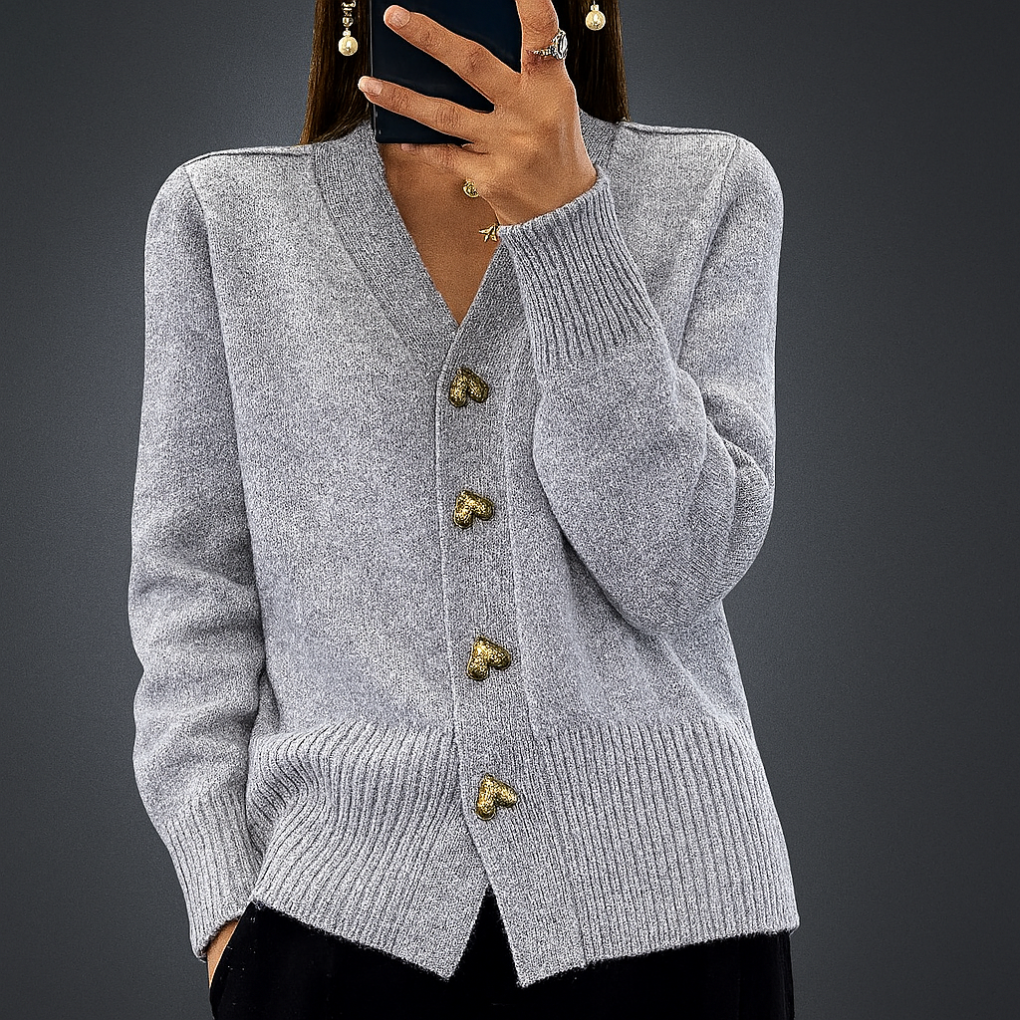 Séraphine™ | Cardigan Tricoté Confortable avec Décolleté en V