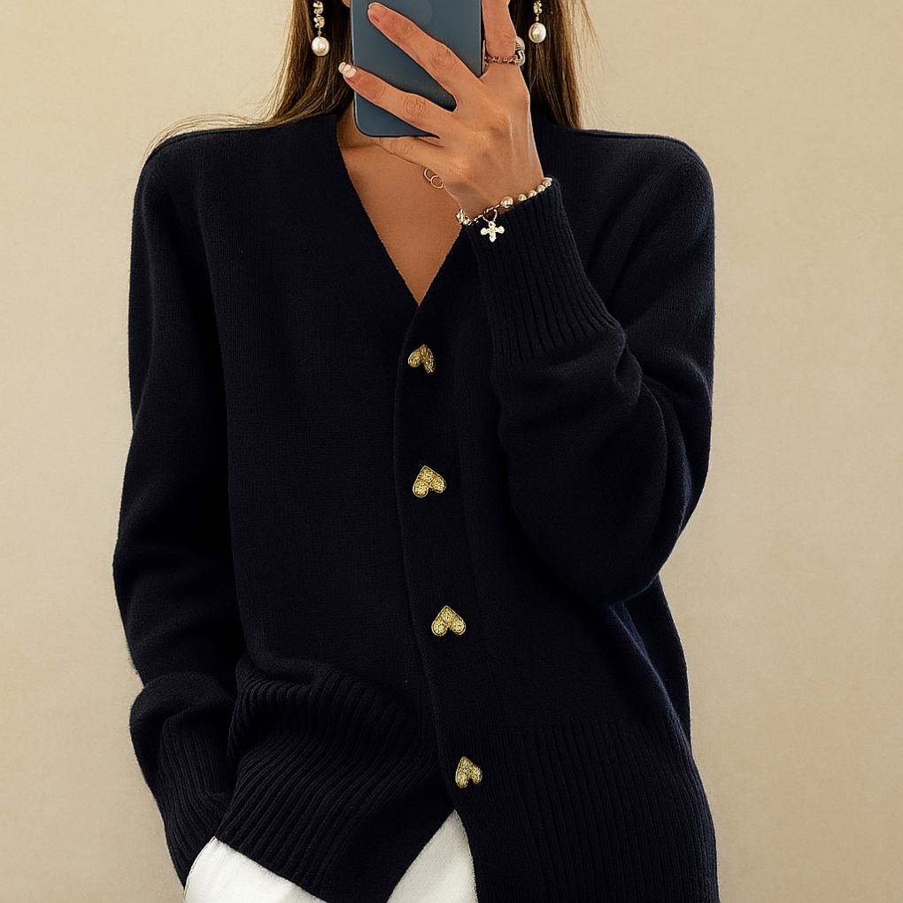 Séraphine™ | Cardigan Tricoté Confortable avec Décolleté en V