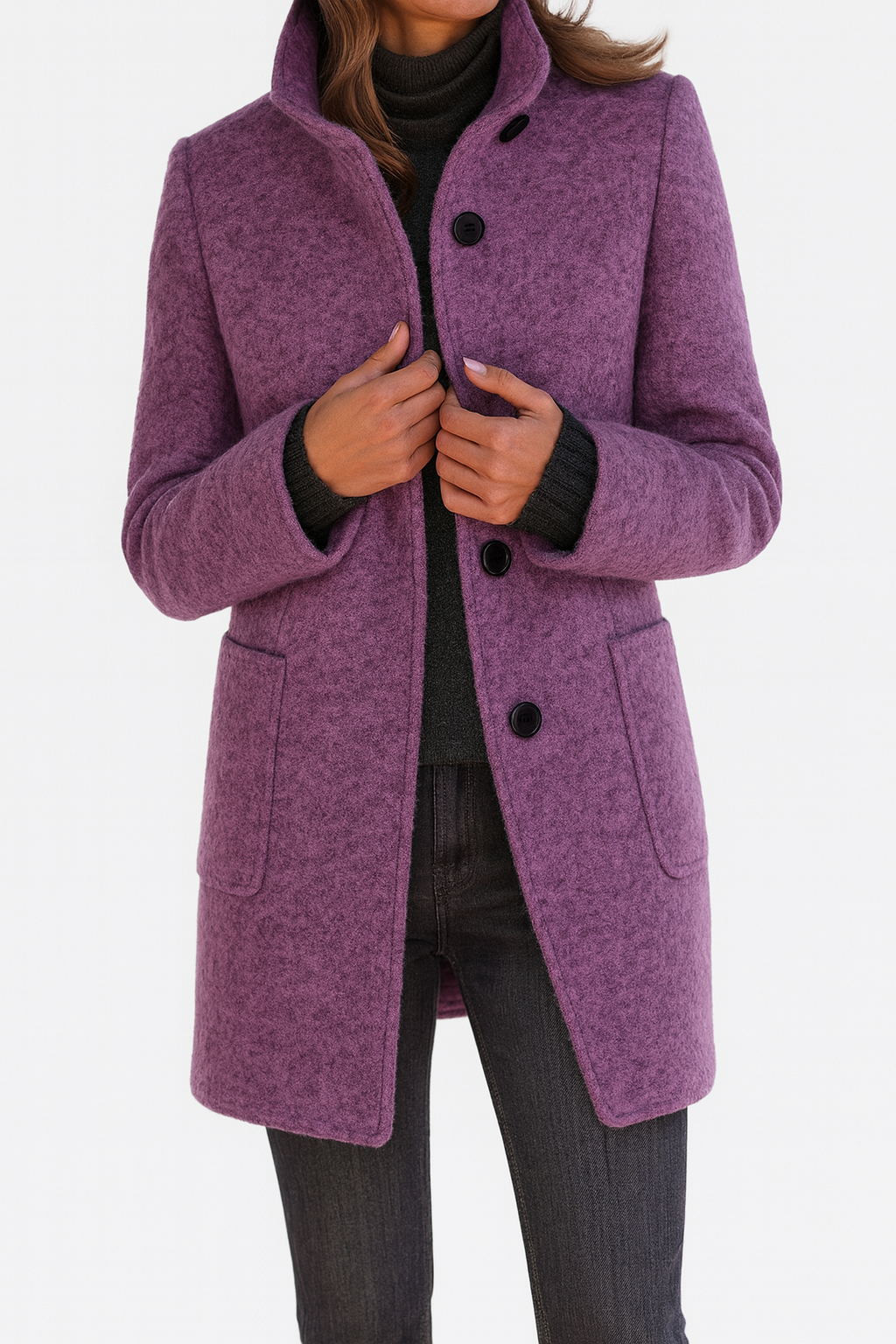Séraphine™ | Veste à col haut en mélange de laine