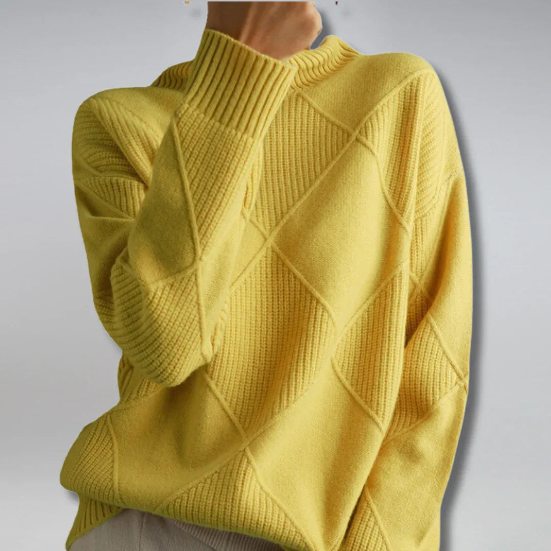 Séraphine™ | Pull Col Roulé Classique en Laine