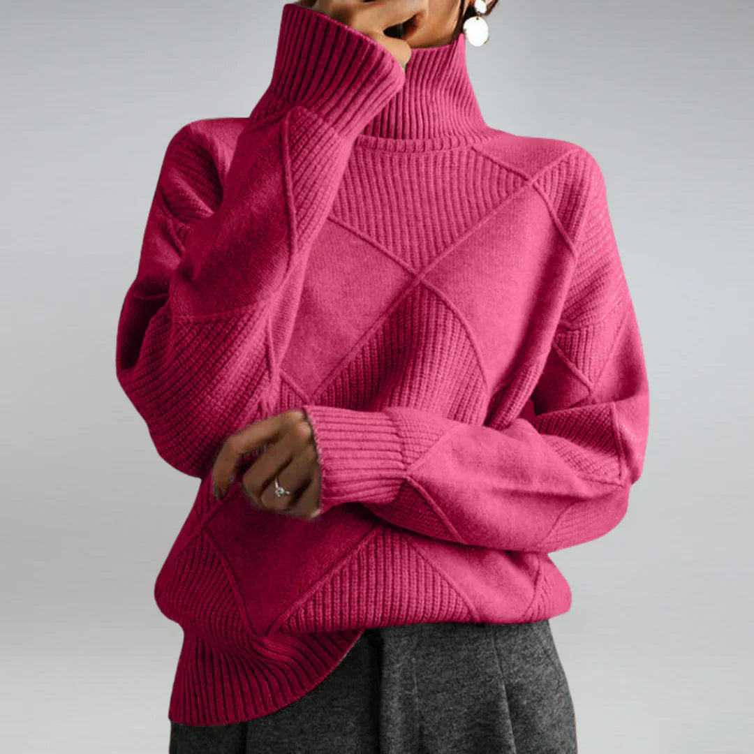 Séraphine™ | Pull Col Roulé Classique en Laine