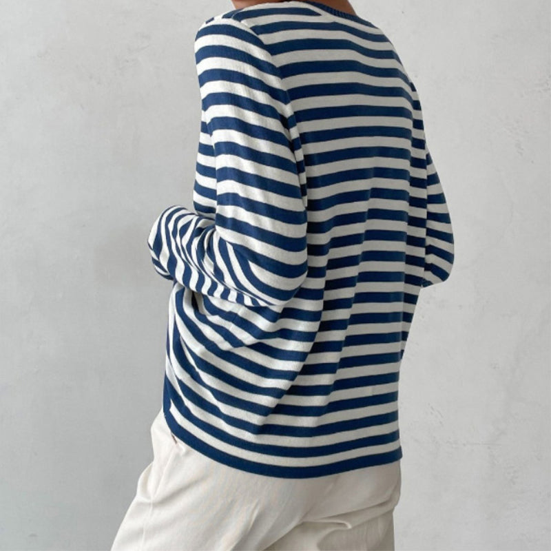 Séraphine™ | Elin – Women's Striped Sweatshirt