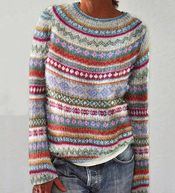 Séraphine™ | Solveig | Pull Motif Nordique Doux