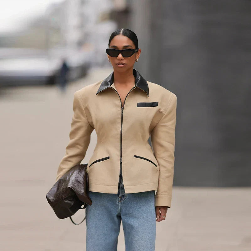 Séraphine™ | Leather Jacket Casual High Street Style