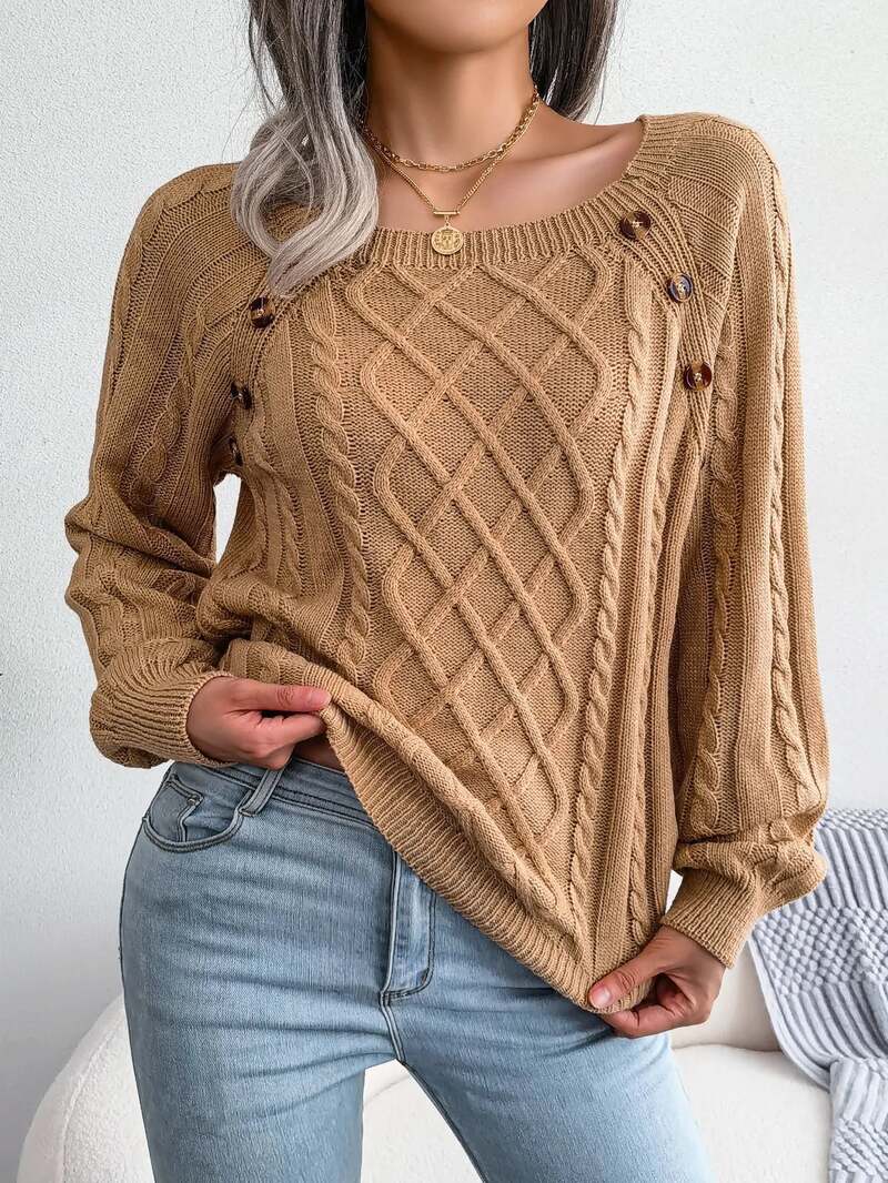 Séraphine™ | Léonie | Pull Torsadé à Boutons