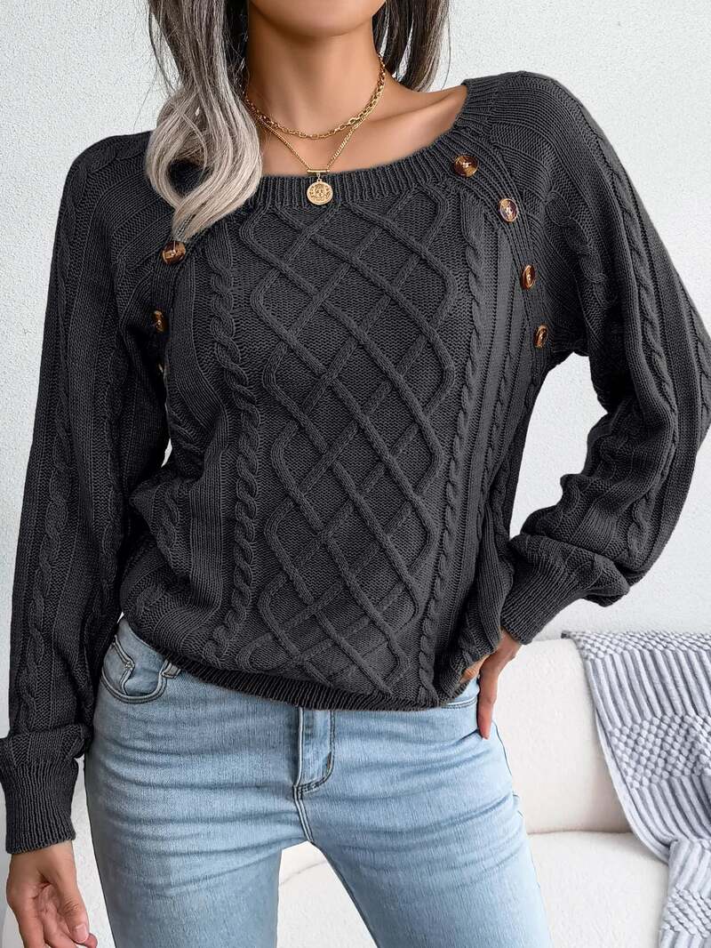 Séraphine™ | Léonie | Pull Torsadé à Boutons