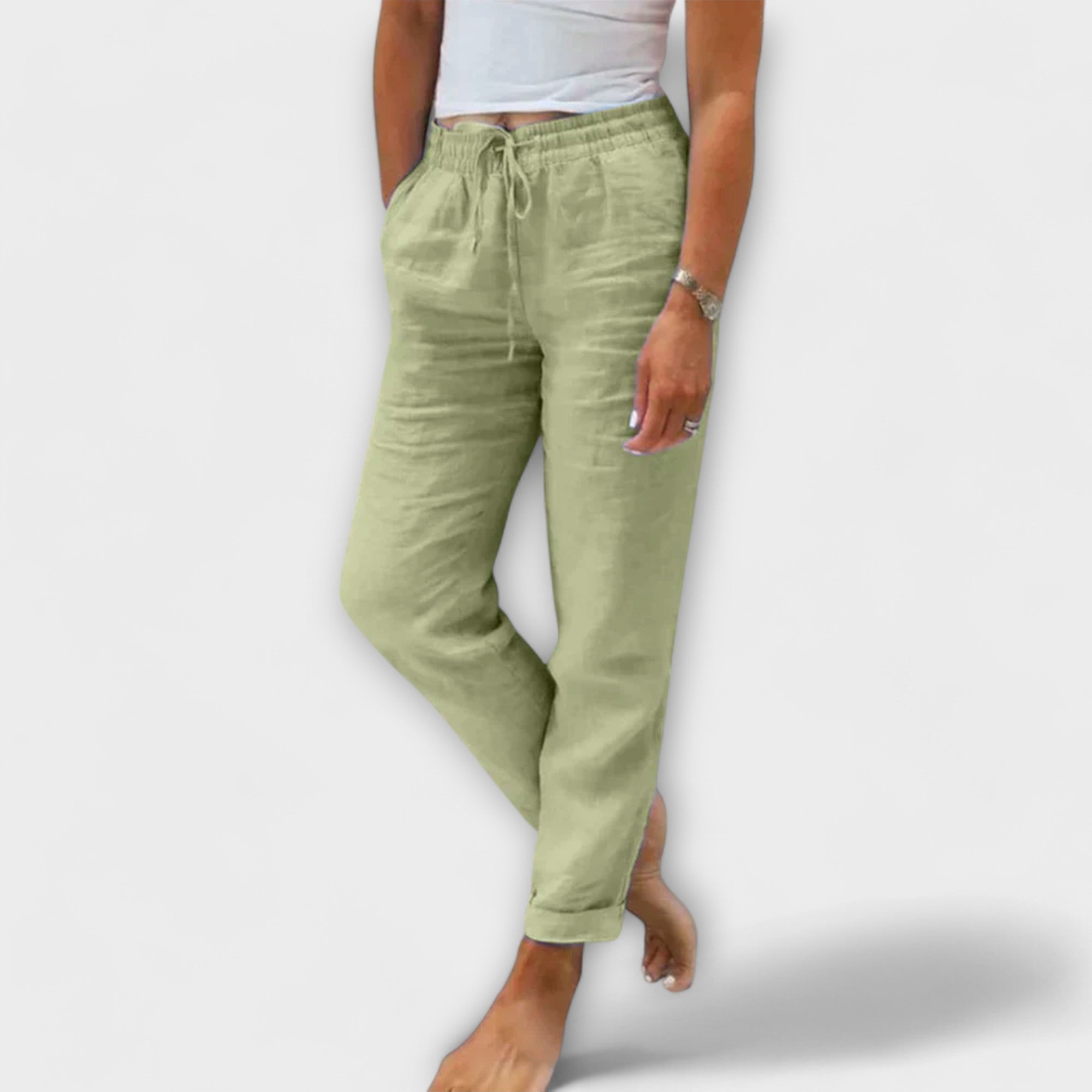 Séraphine™ | Stacy – Pantalon léger en lin
