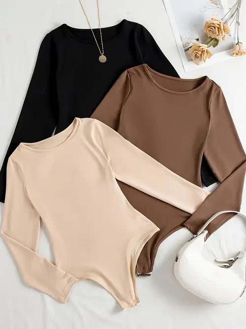 Séraphine™ | Pack de 3 bodysuits à manches longues pour femmes