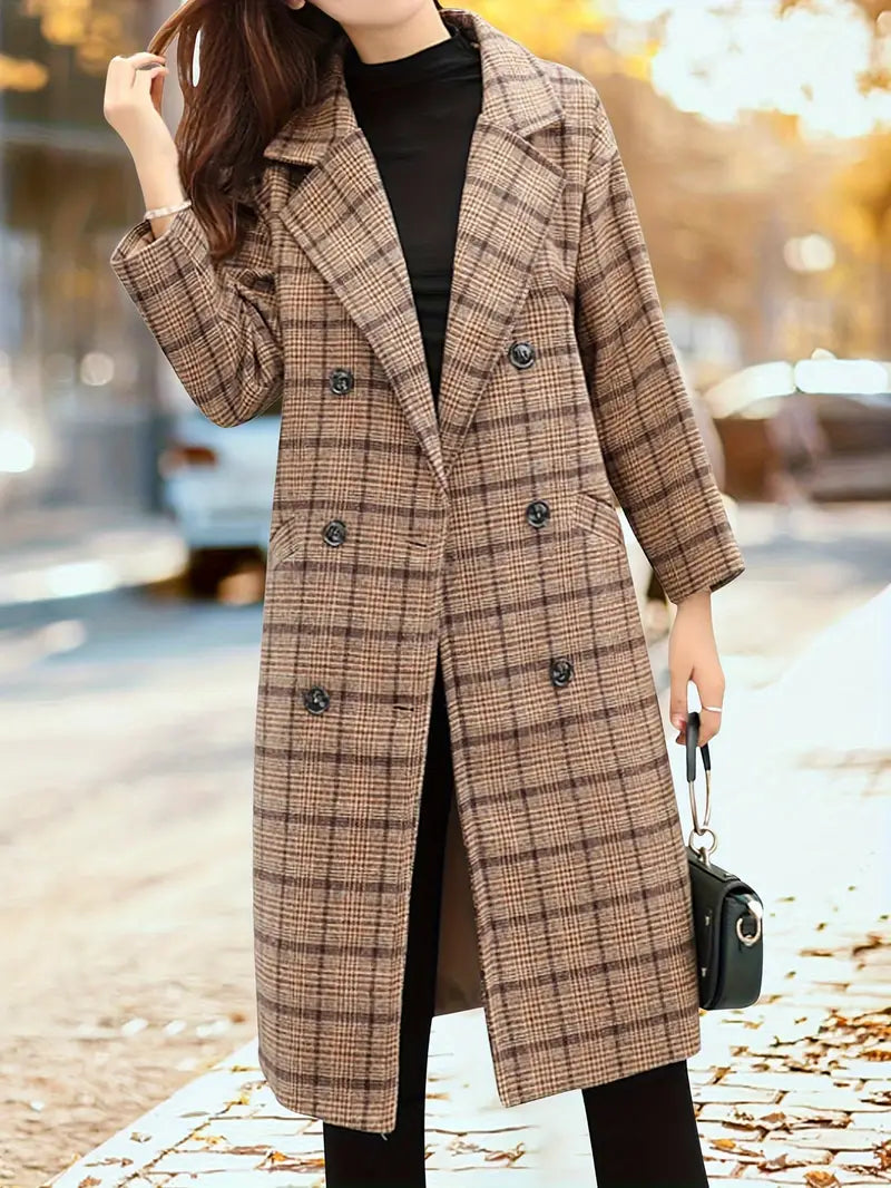 Séraphine™ | Trench-coat Marron pour l'Automne et l'Hiver - Chaveli