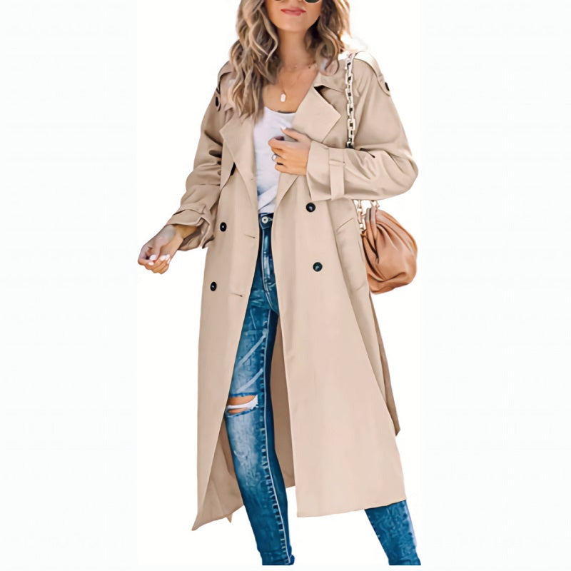 Séraphine™ | Trench-coat Classique pour Femmes à Double Rangée de Boutons