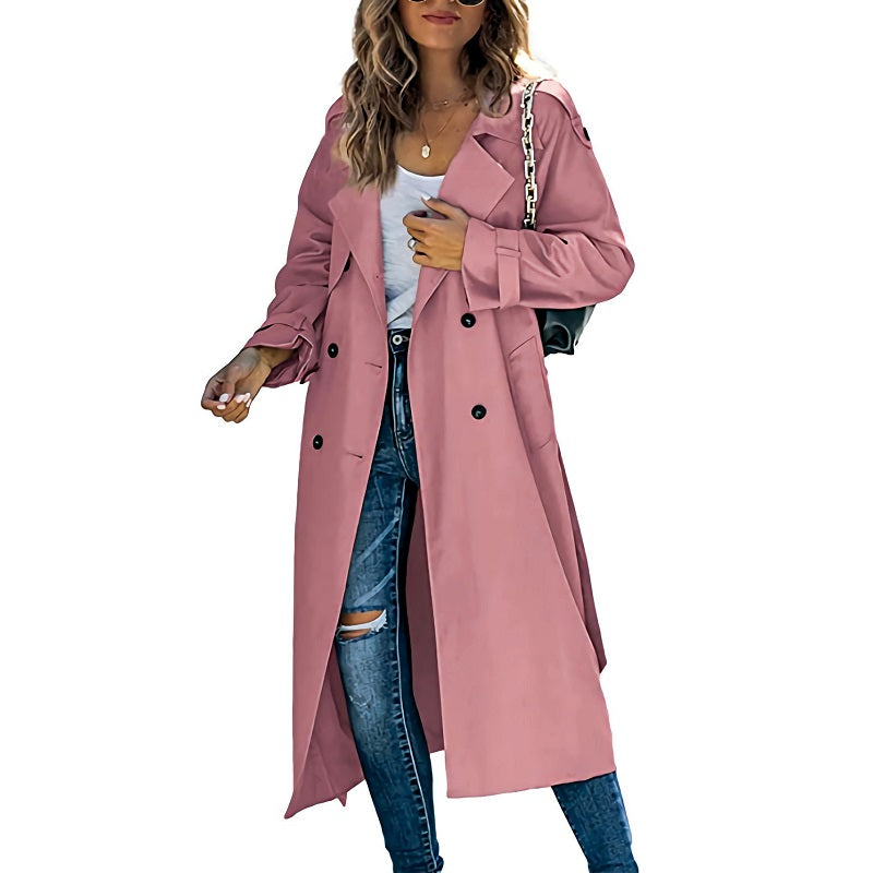Séraphine™ | Trench-coat Classique pour Femmes à Double Rangée de Boutons