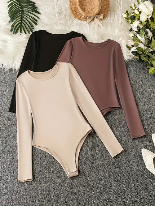 Séraphine™ | Pack de 3 bodysuits à manches longues pour femmes