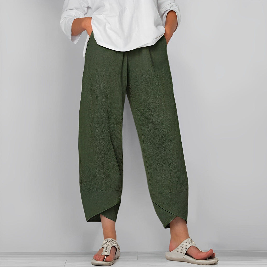 Séraphine™ Pantalon Satiné Élégant à Jambes Larges