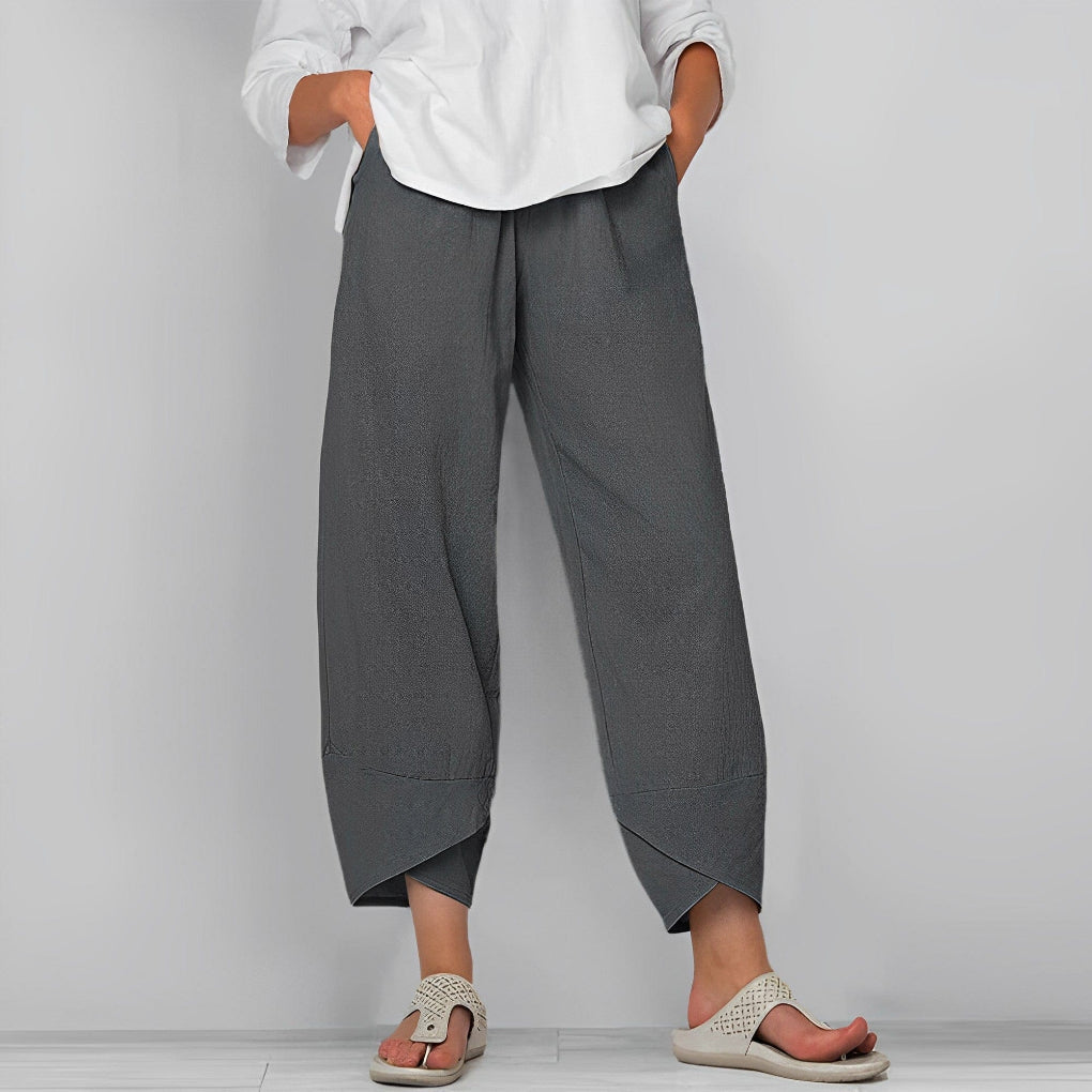 Séraphine™ Pantalon Satiné Élégant à Jambes Larges