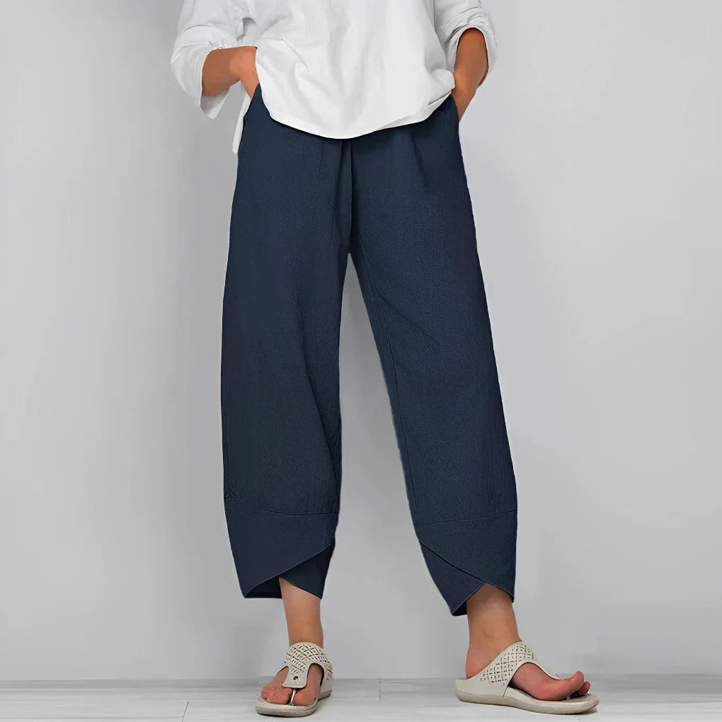 Séraphine™ Pantalon Satiné Élégant à Jambes Larges