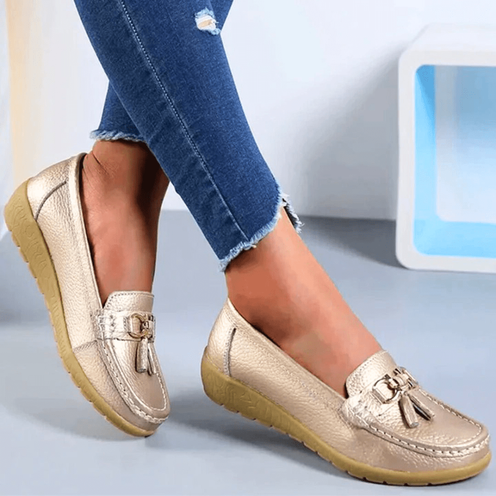 Séraphine™ | Chaussures Femme | Mocassins en Cuir Élégants | Mocassins Confortables